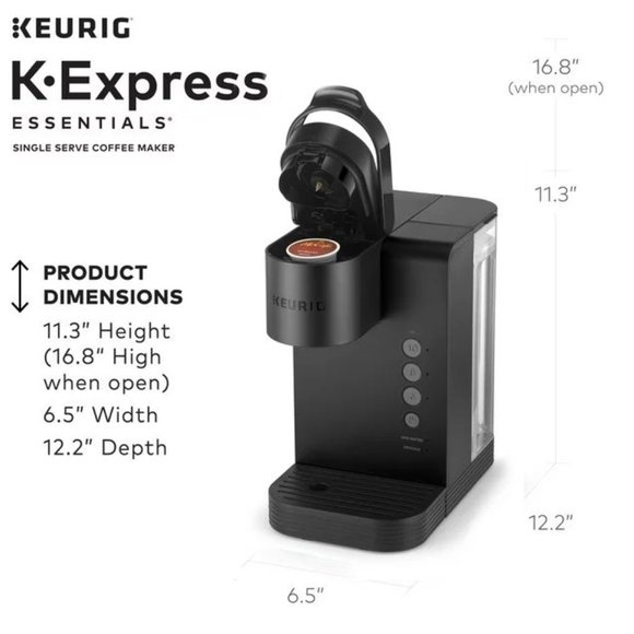 NWT KEURIG K-Express Essentials Single-Serve K-Cup Pod Coffee Maker Black & Teal - Picture 6 of 14